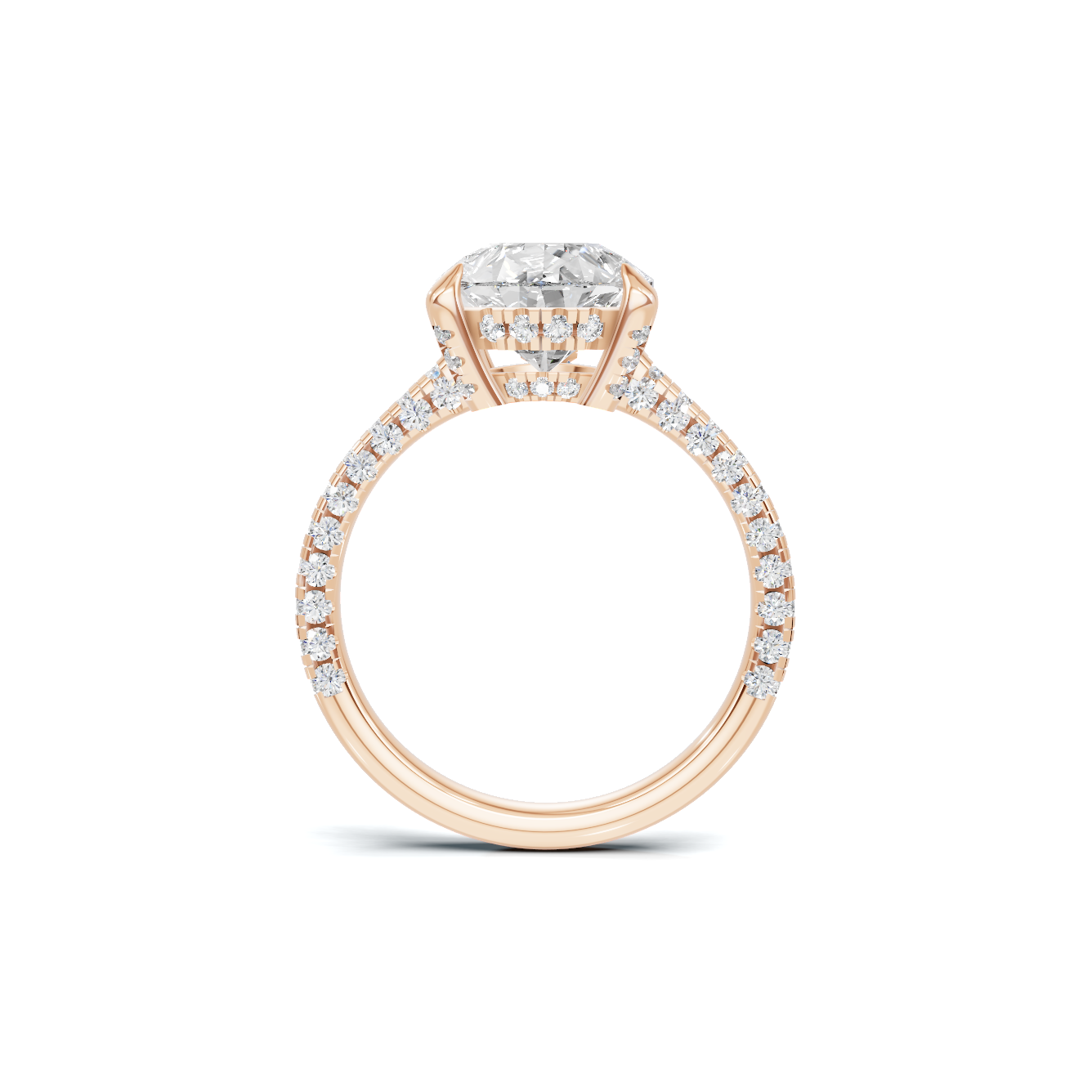 Teardrop Pave Engagement Ring