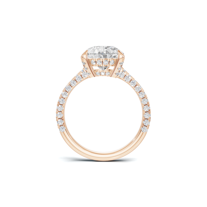 Teardrop Pave Engagement Ring