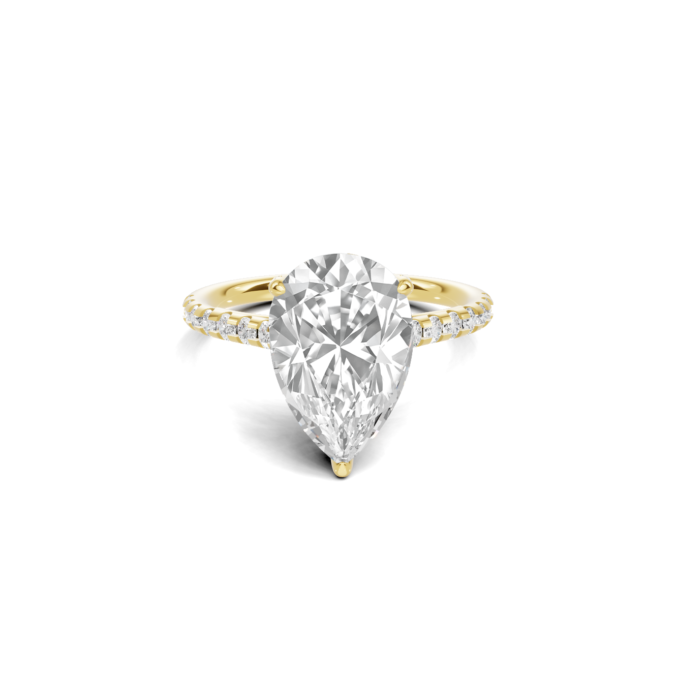 Teardrop Pave Ring
