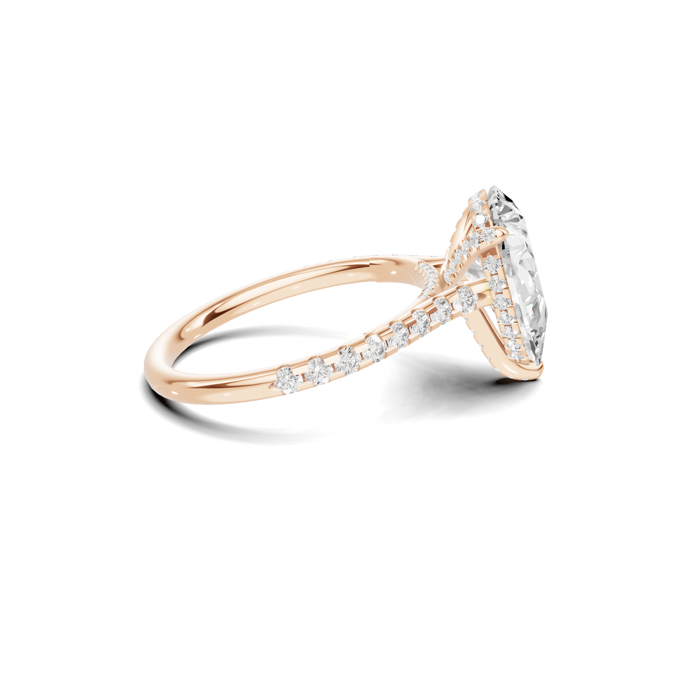 Teardrop Pave Ring
