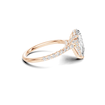 Teardrop Pave Ring