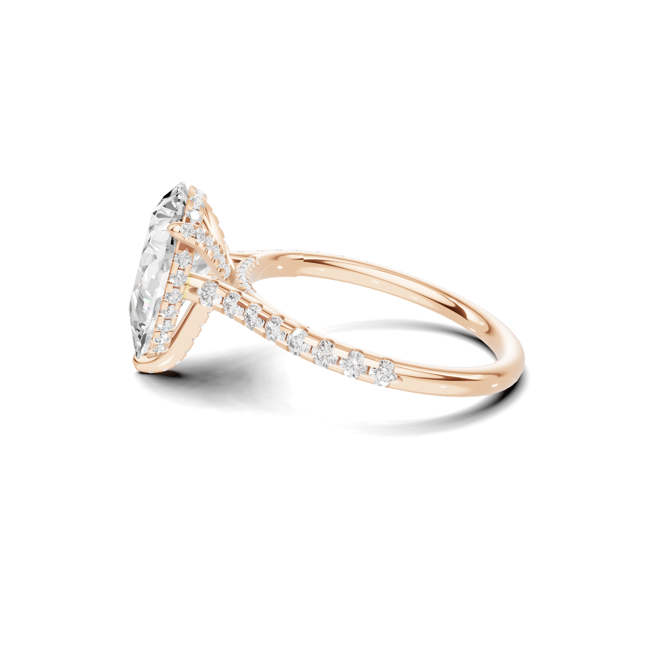 Teardrop Pave Ring