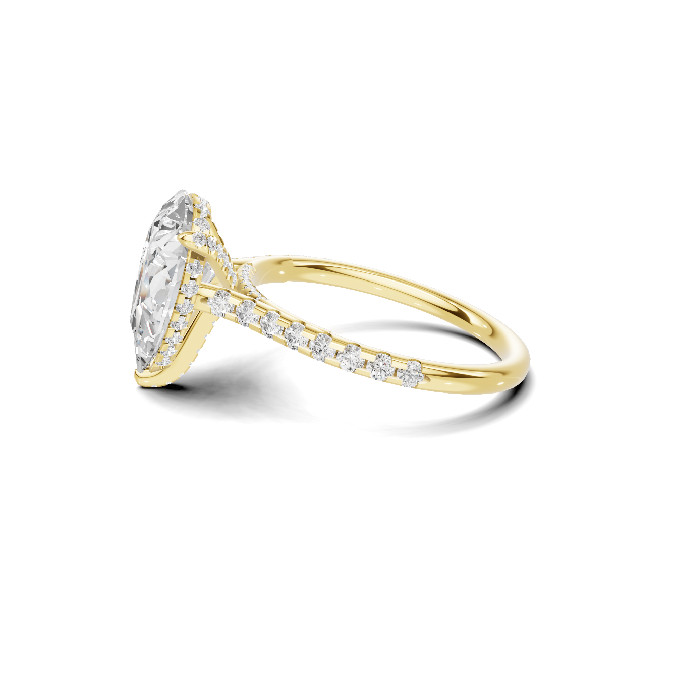 Teardrop Pave Ring
