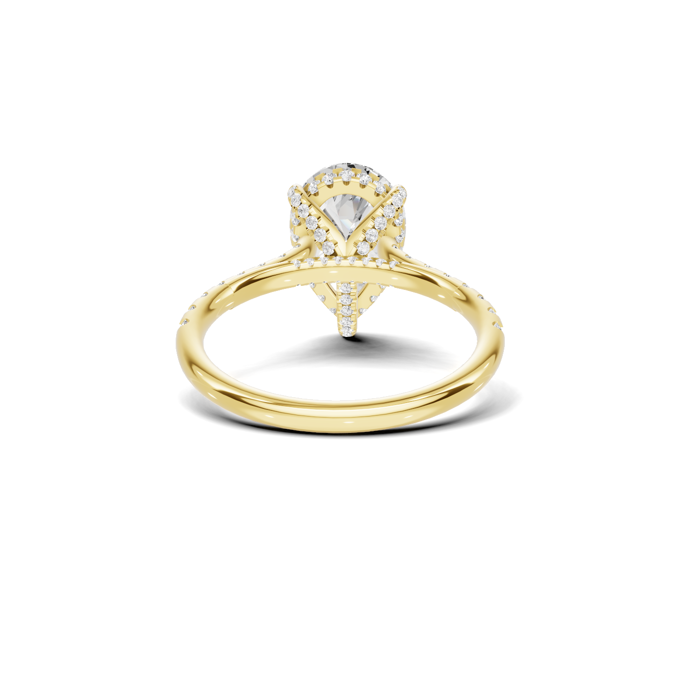 Teardrop Pave Ring