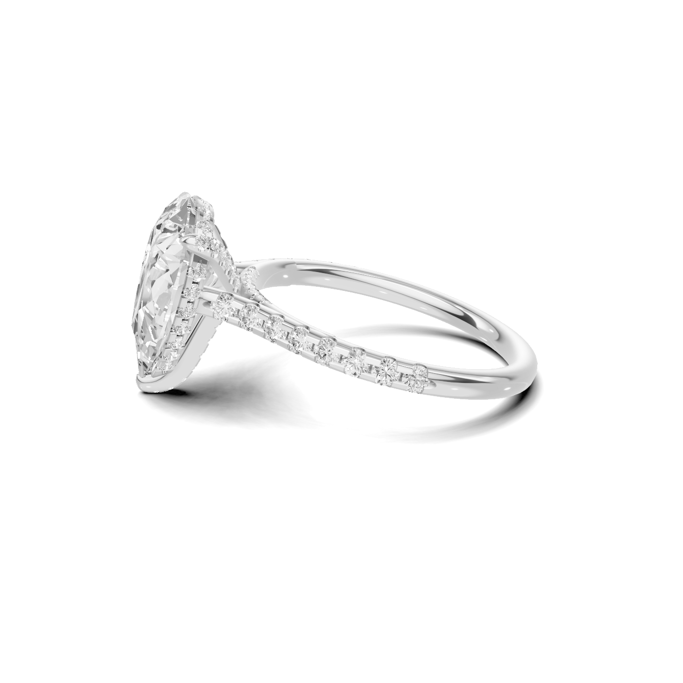 Teardrop Pave Ring