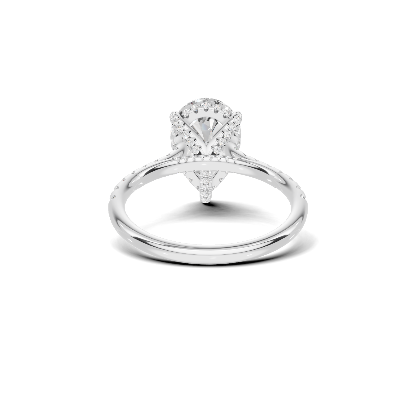 Teardrop Pave Ring