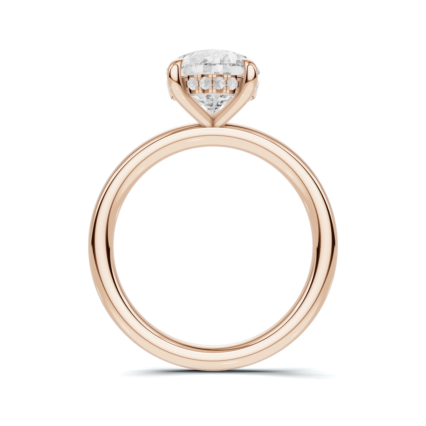 Teardrop Solitaire Halo Ring