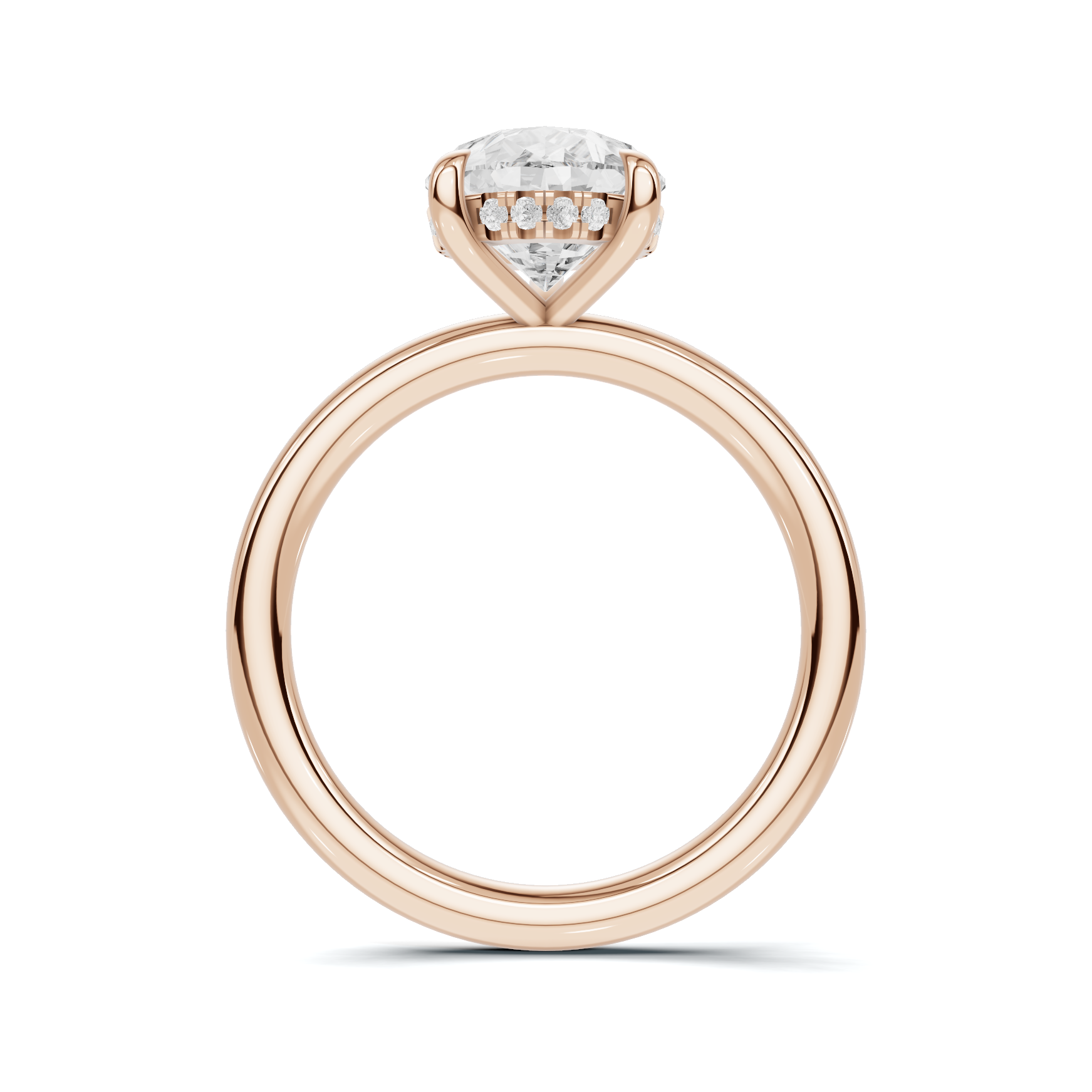 Teardrop Solitaire Halo Ring
