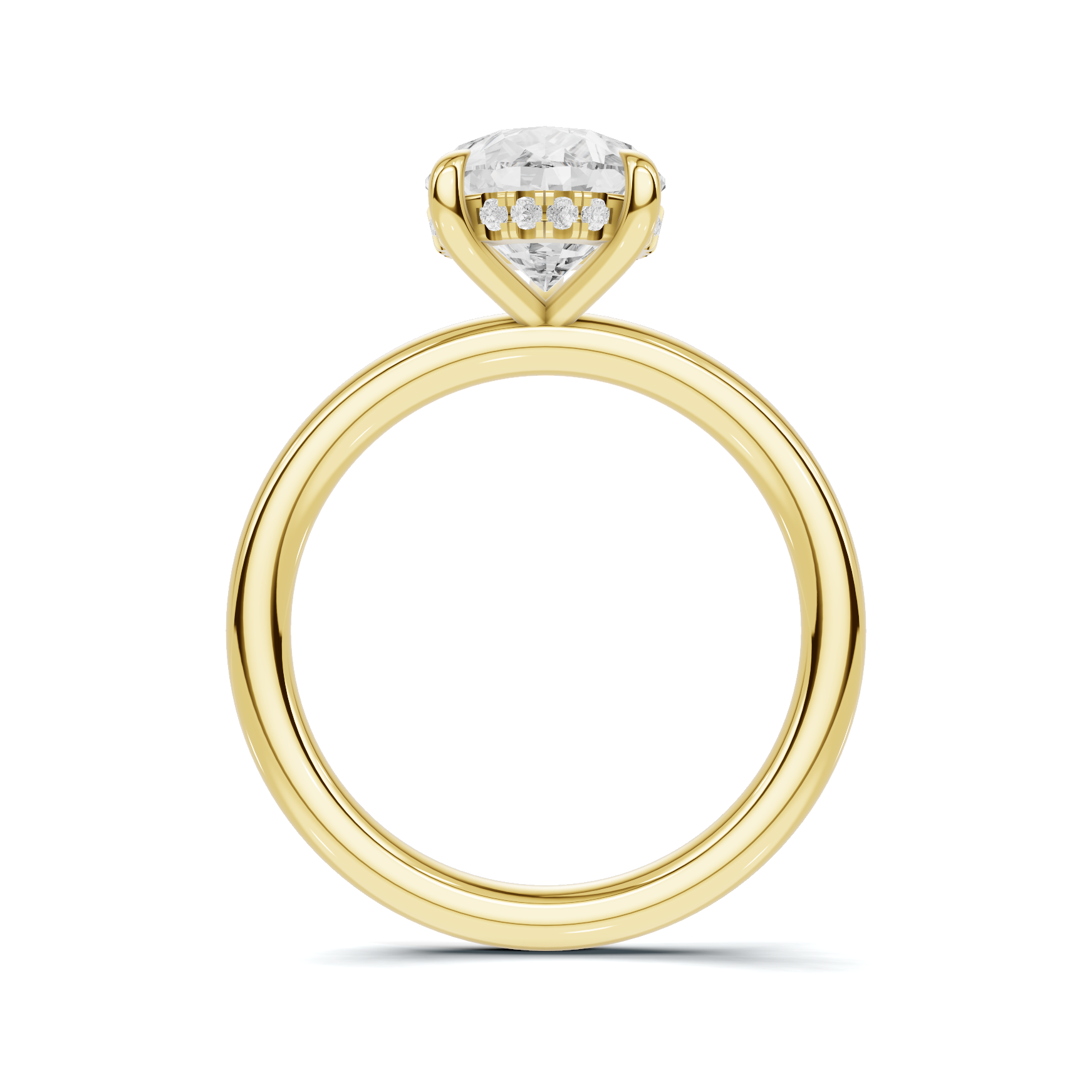 Teardrop Solitaire Halo Ring