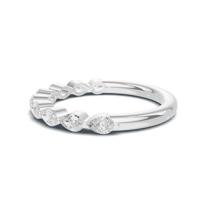 Teardrop Stacking Eternity Ring