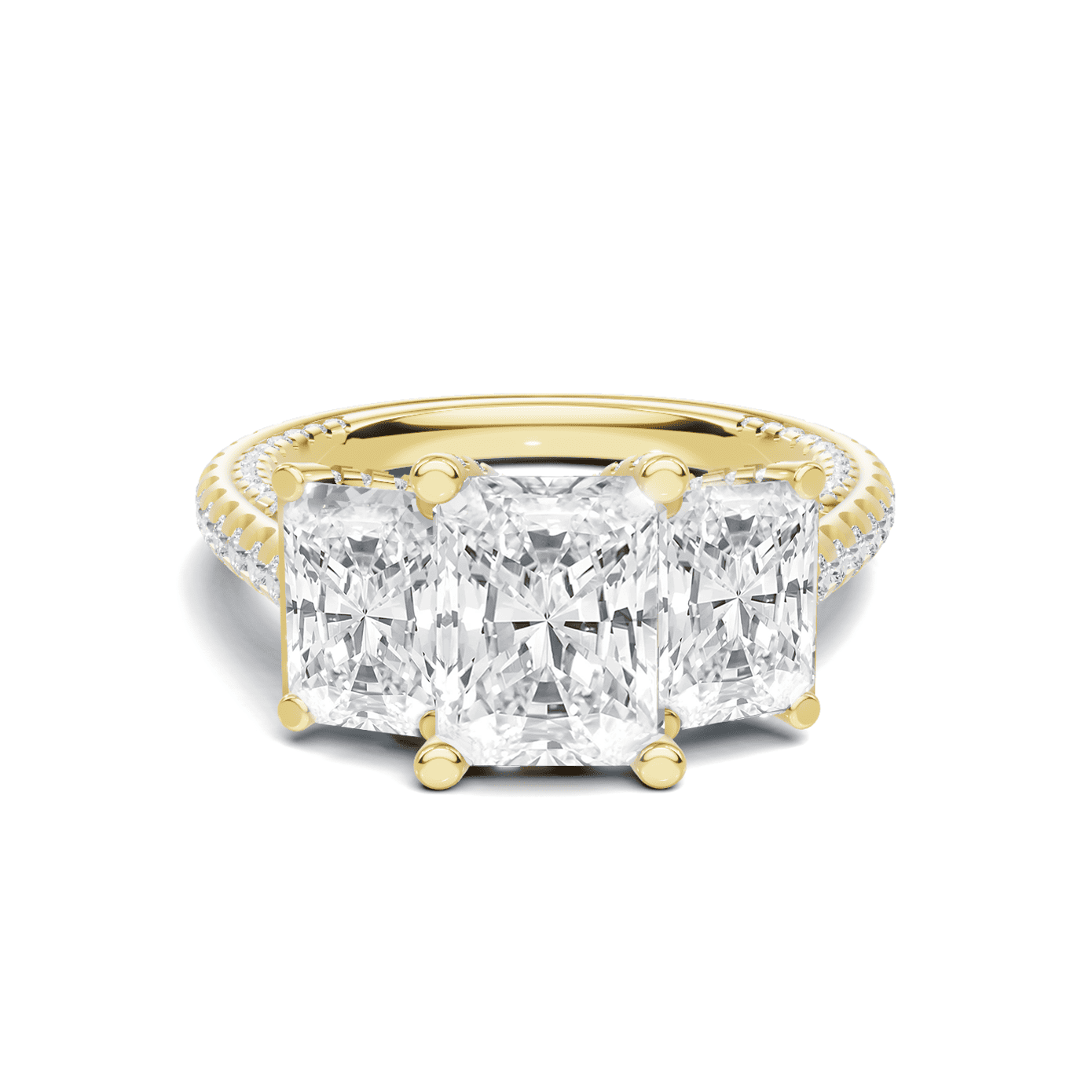 Three Stone Botanical Ring