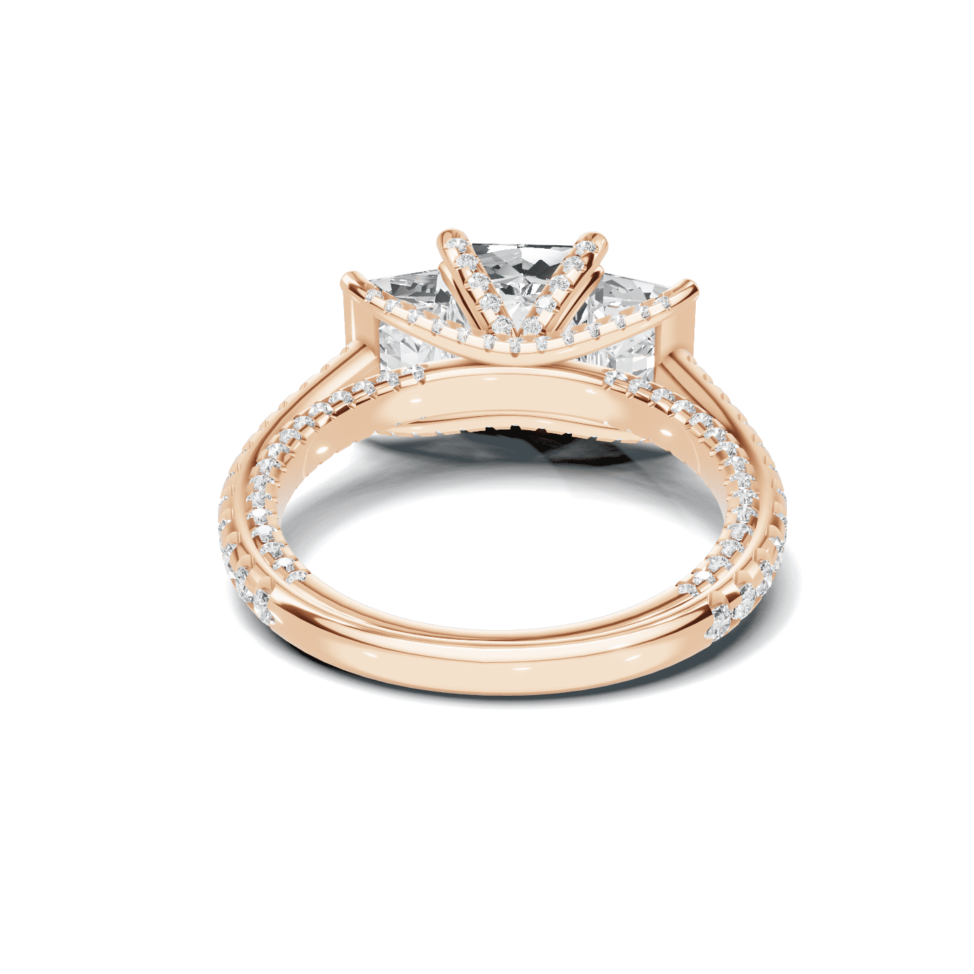 Three Stone Botanical Ring