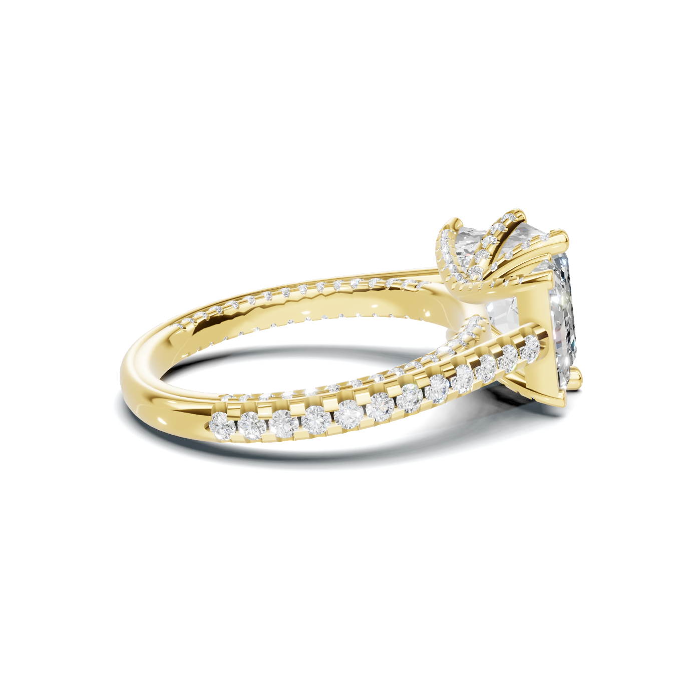Three Stone Botanical Ring