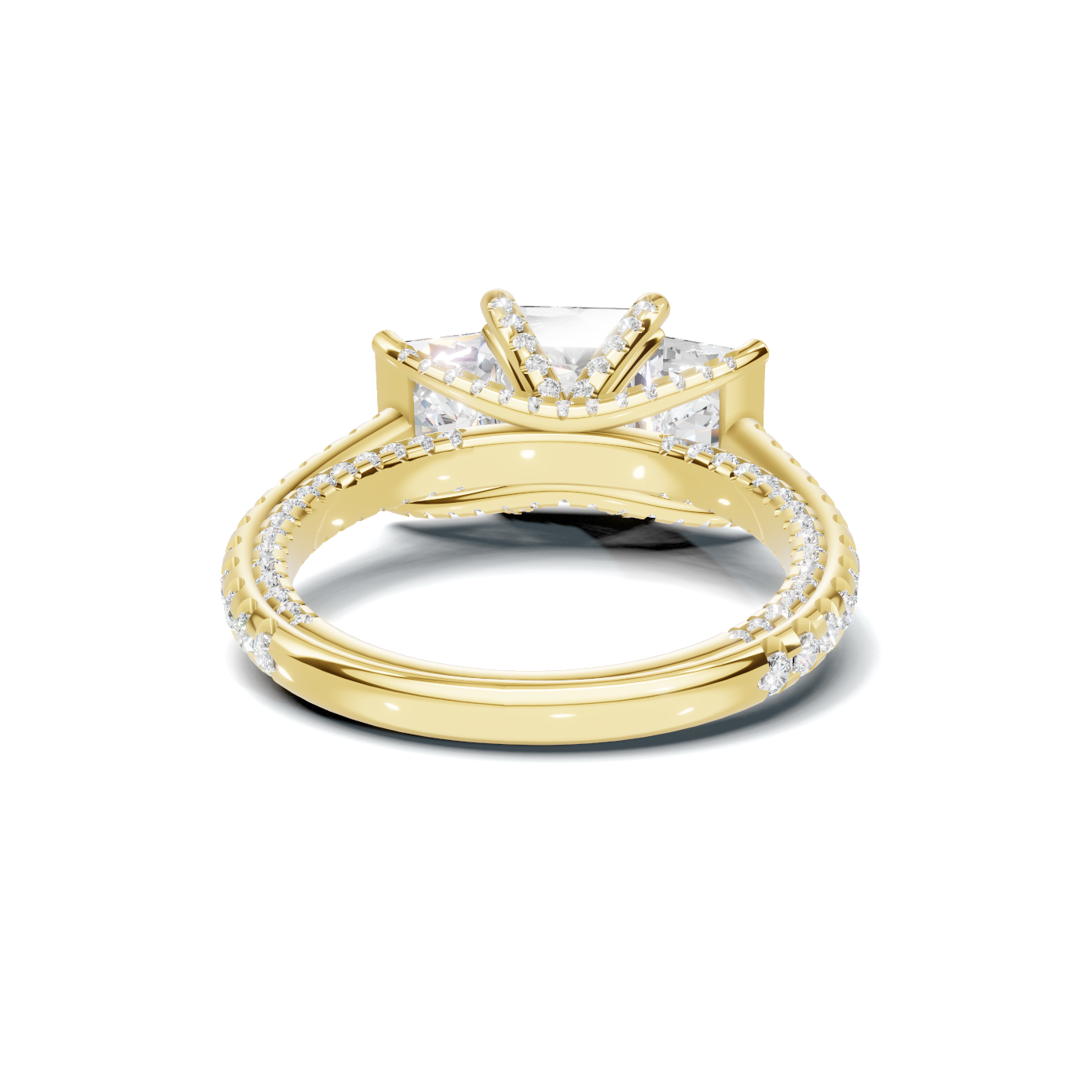 Three Stone Botanical Ring