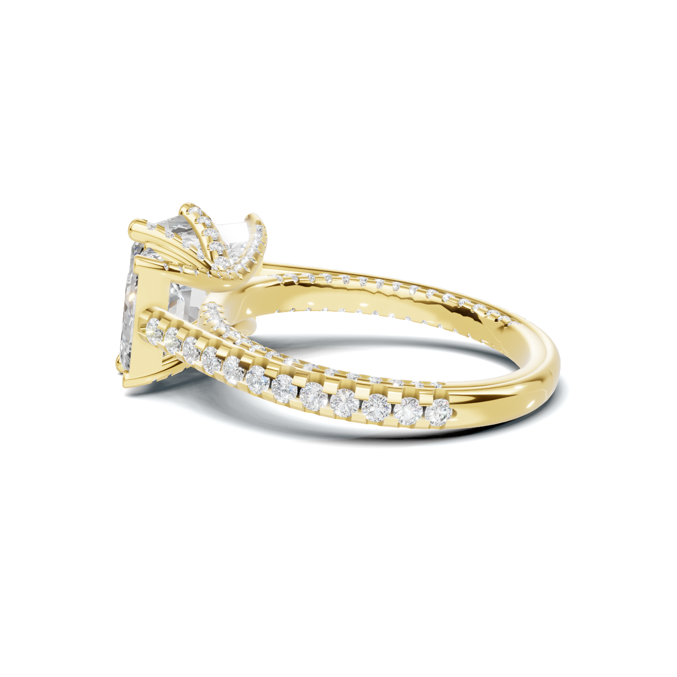 Three Stone Botanical Ring