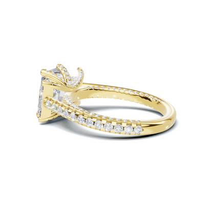 Three Stone Botanical Ring