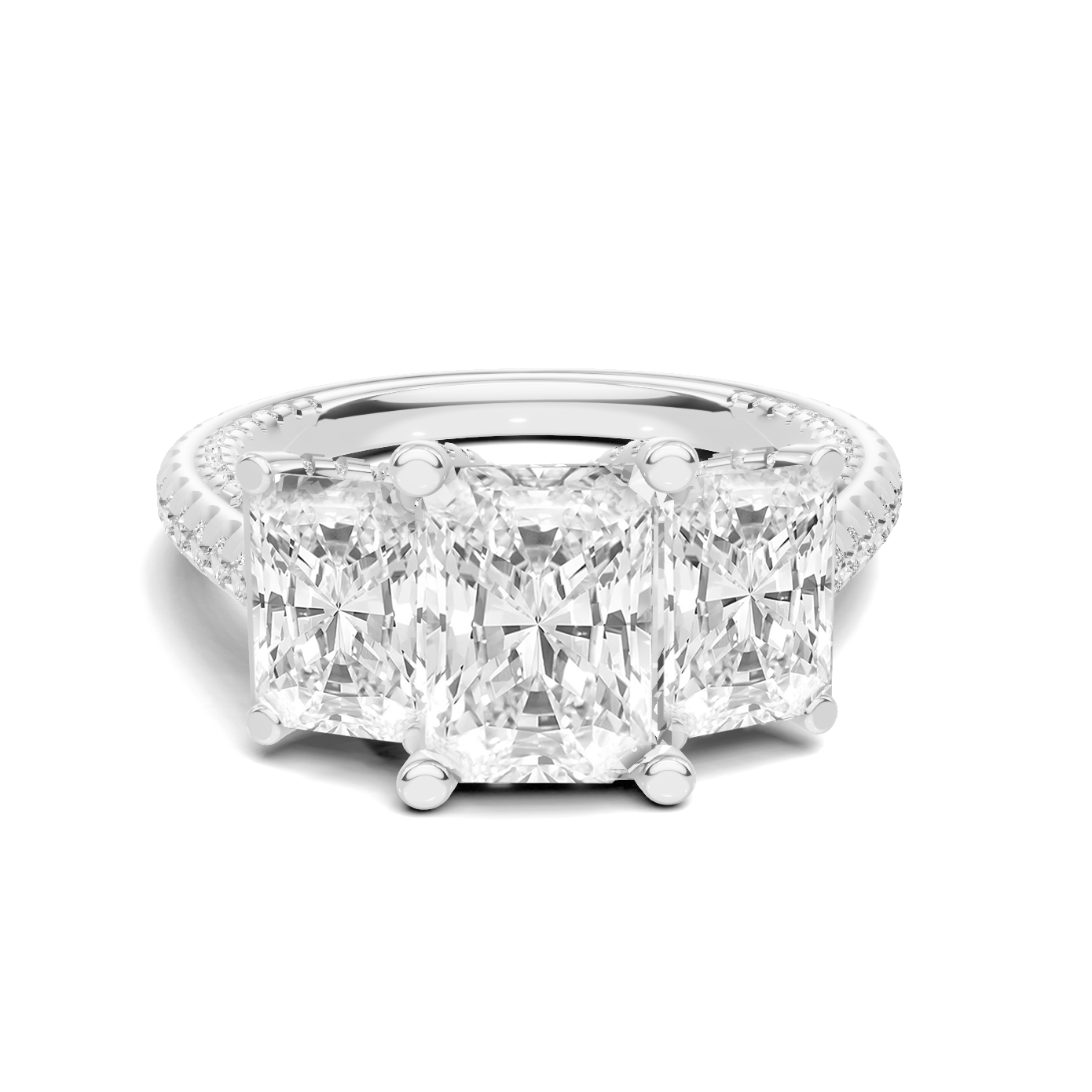 Three Stone Botanical Ring