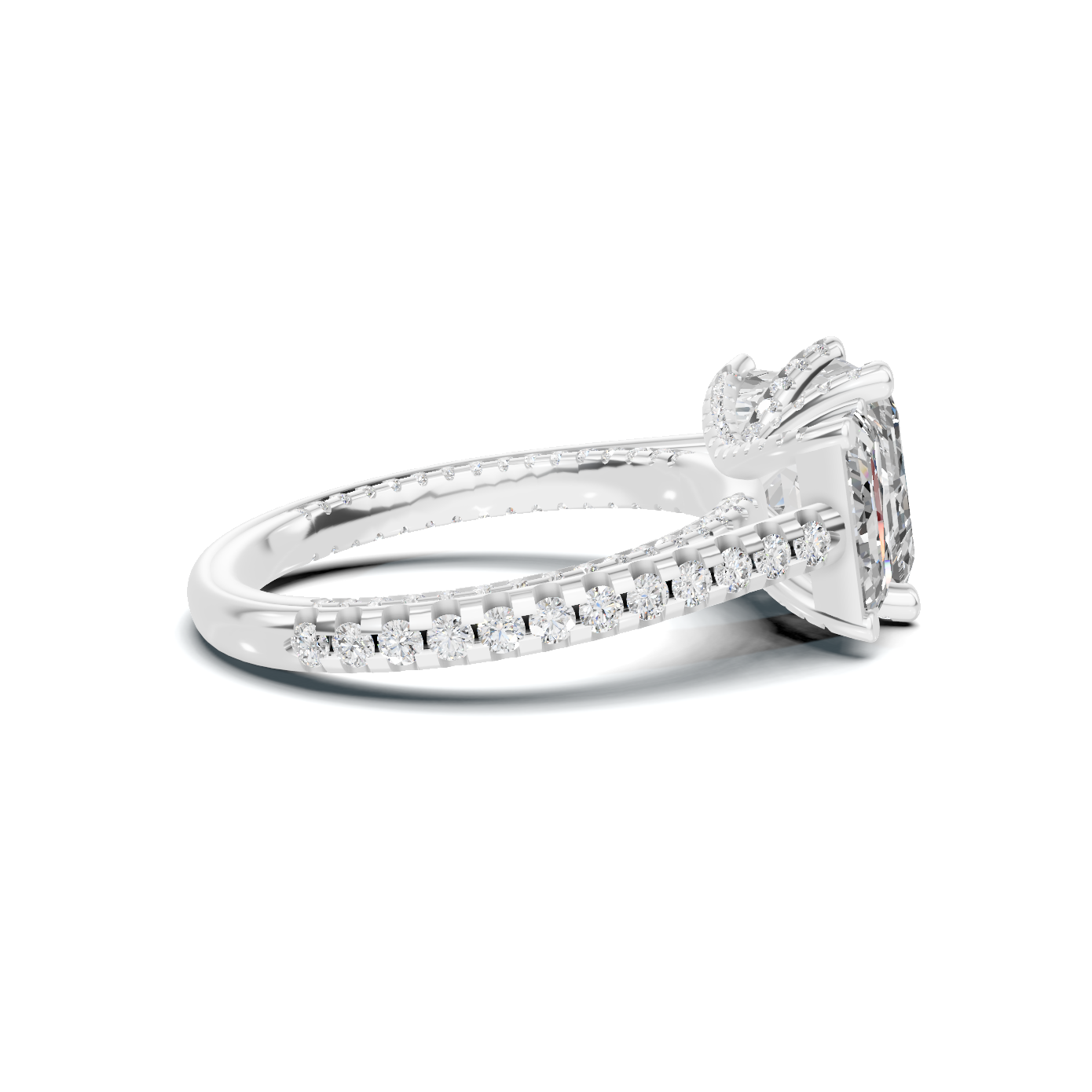 Three Stone Botanical Ring