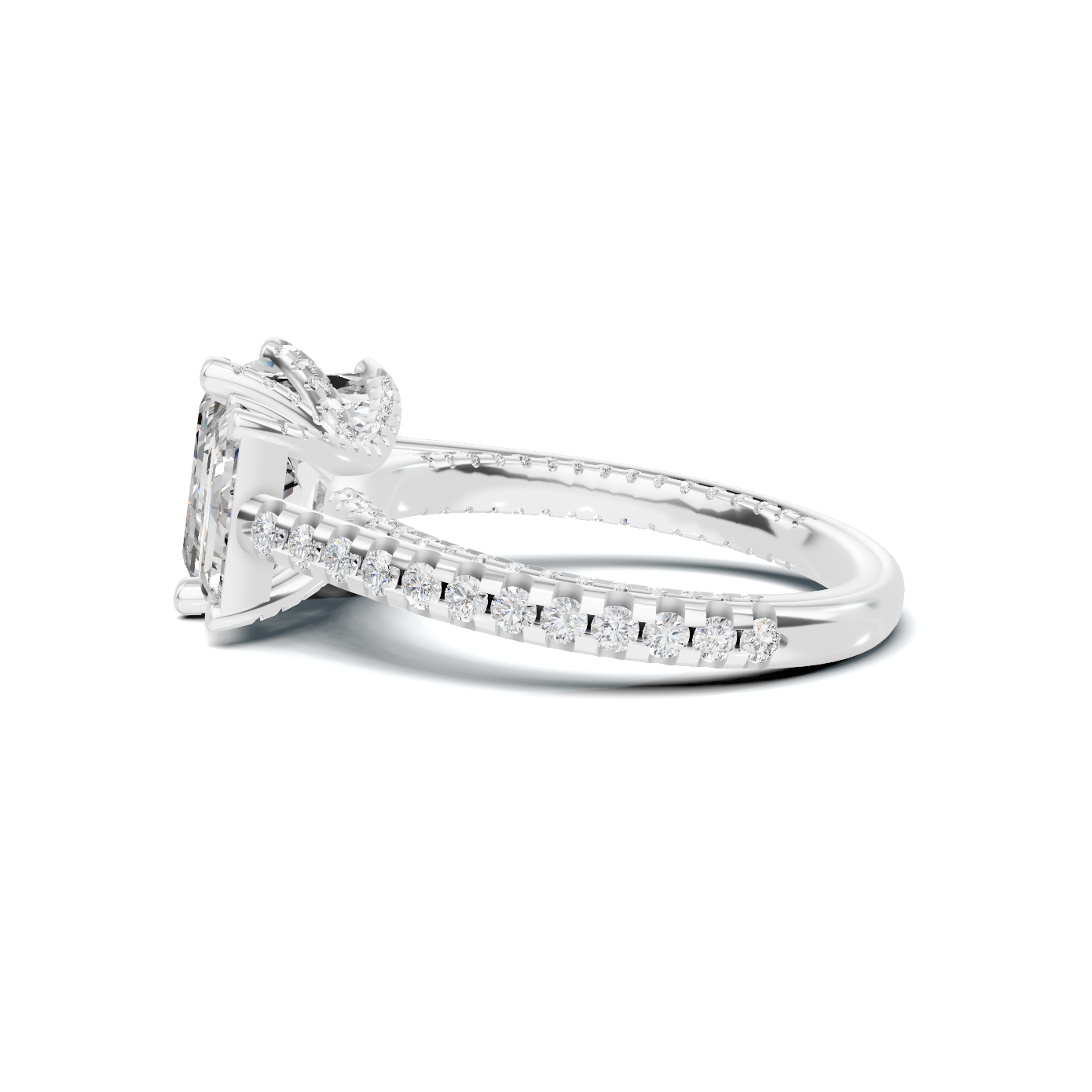 Three Stone Botanical Ring