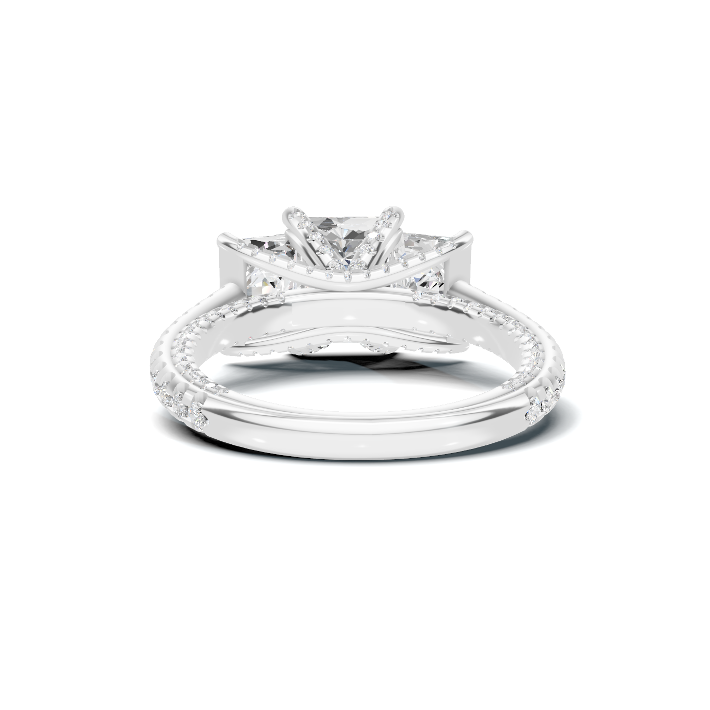 Three Stone Botanical Ring
