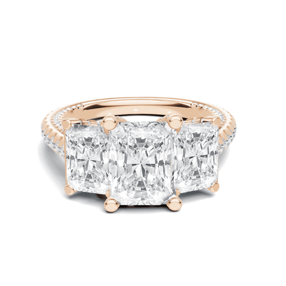 Three Stone Botanical Ring