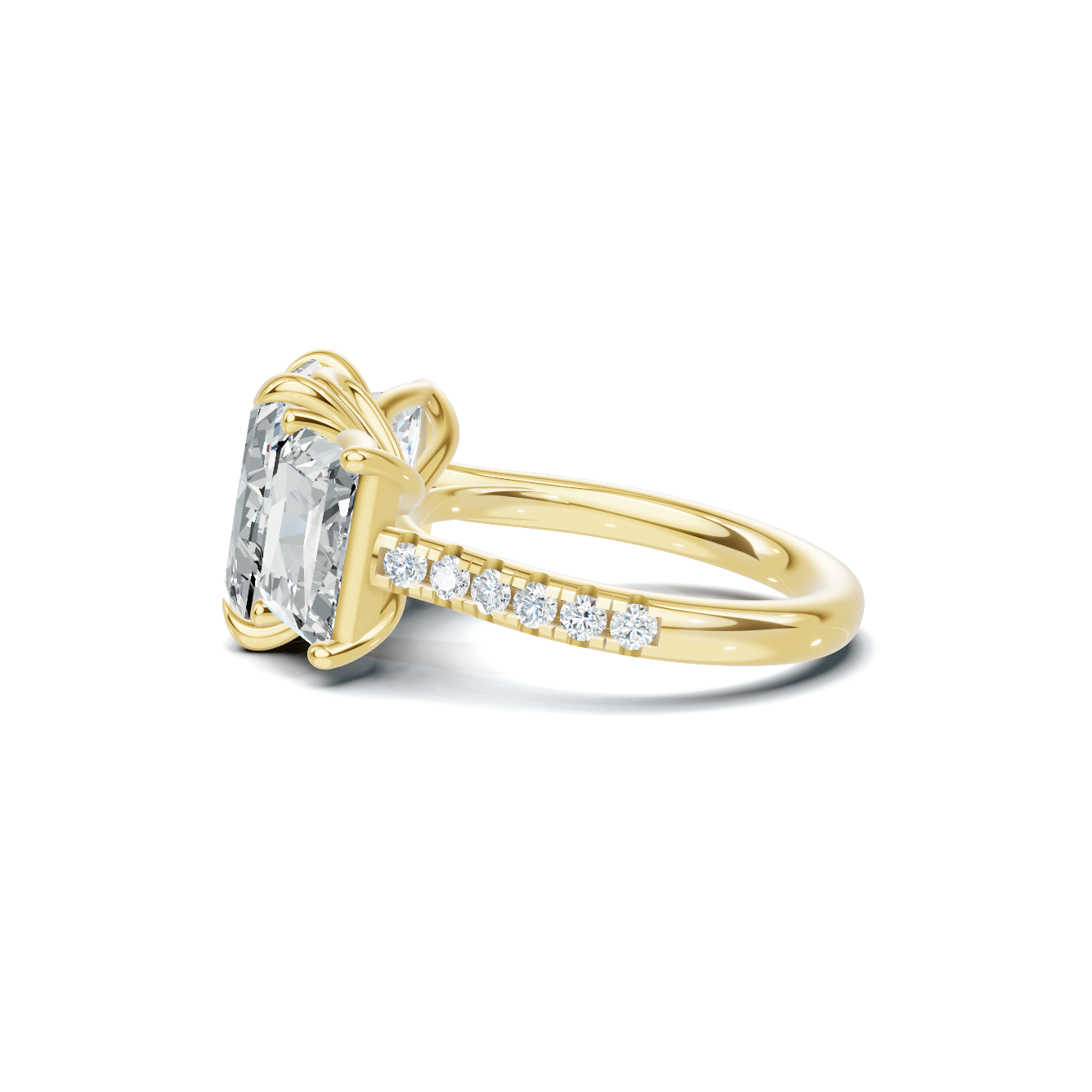 Three Stone Gallery Ring
