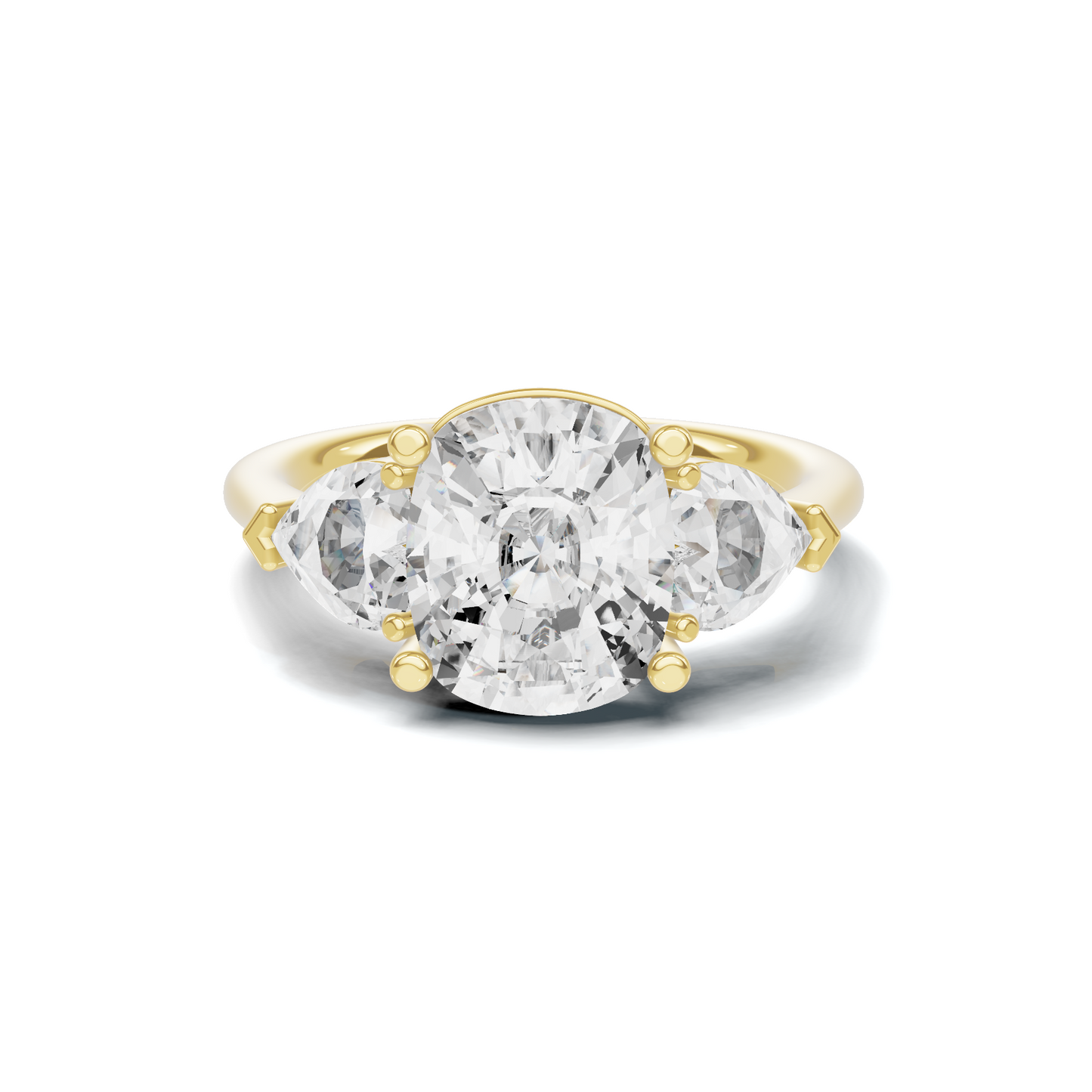 Three Stone Heart Ring