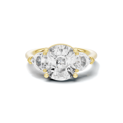Three Stone Heart Ring