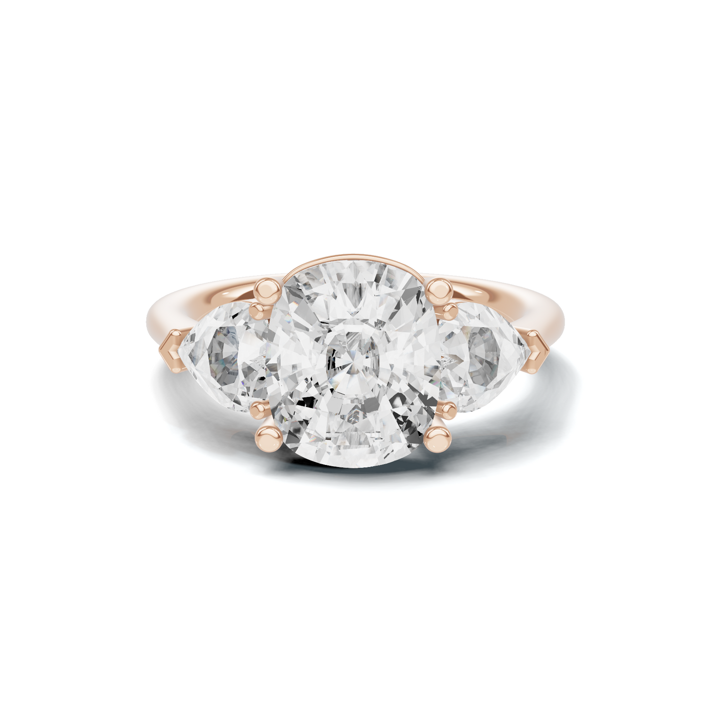 Three Stone Heart Ring