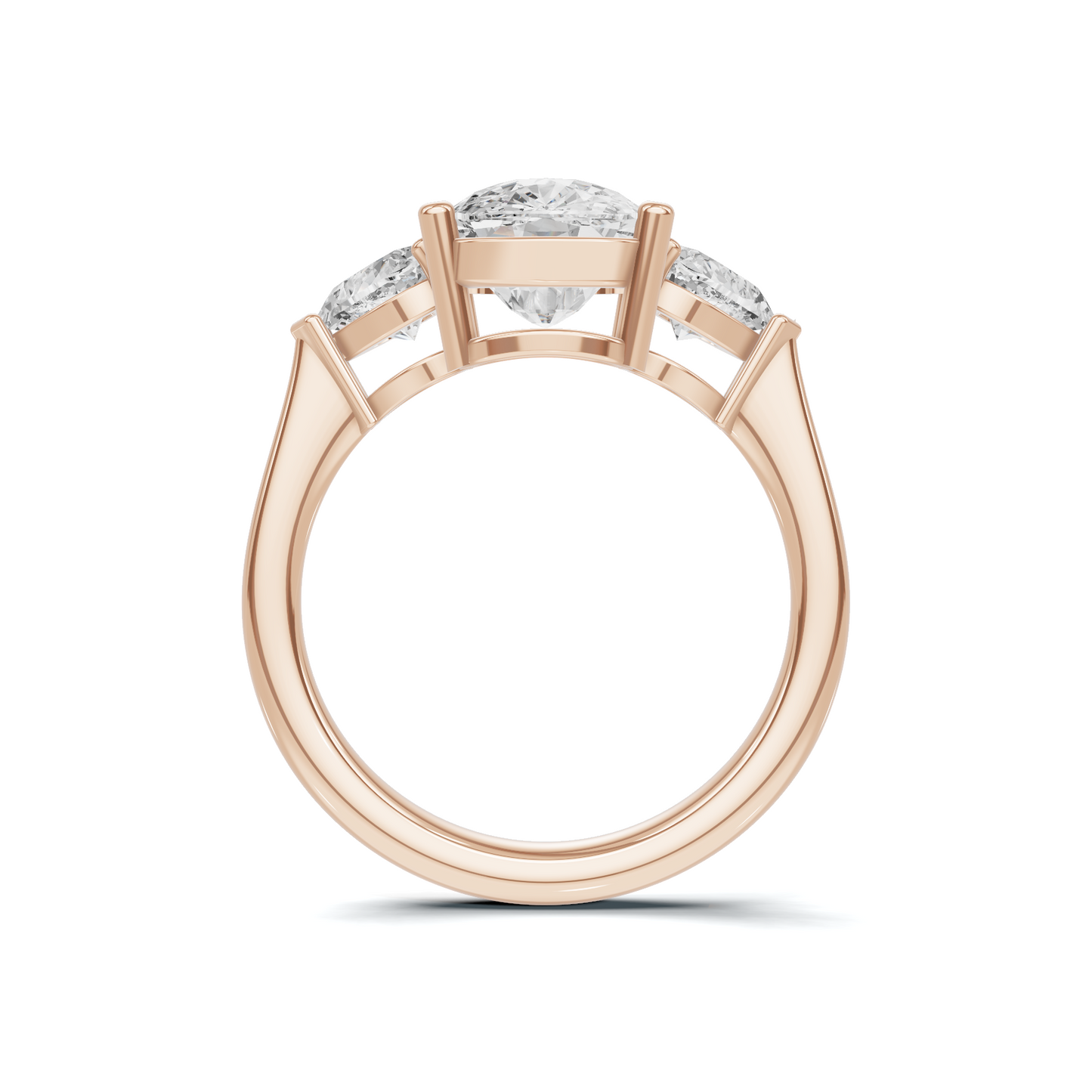 Three Stone Heart Ring