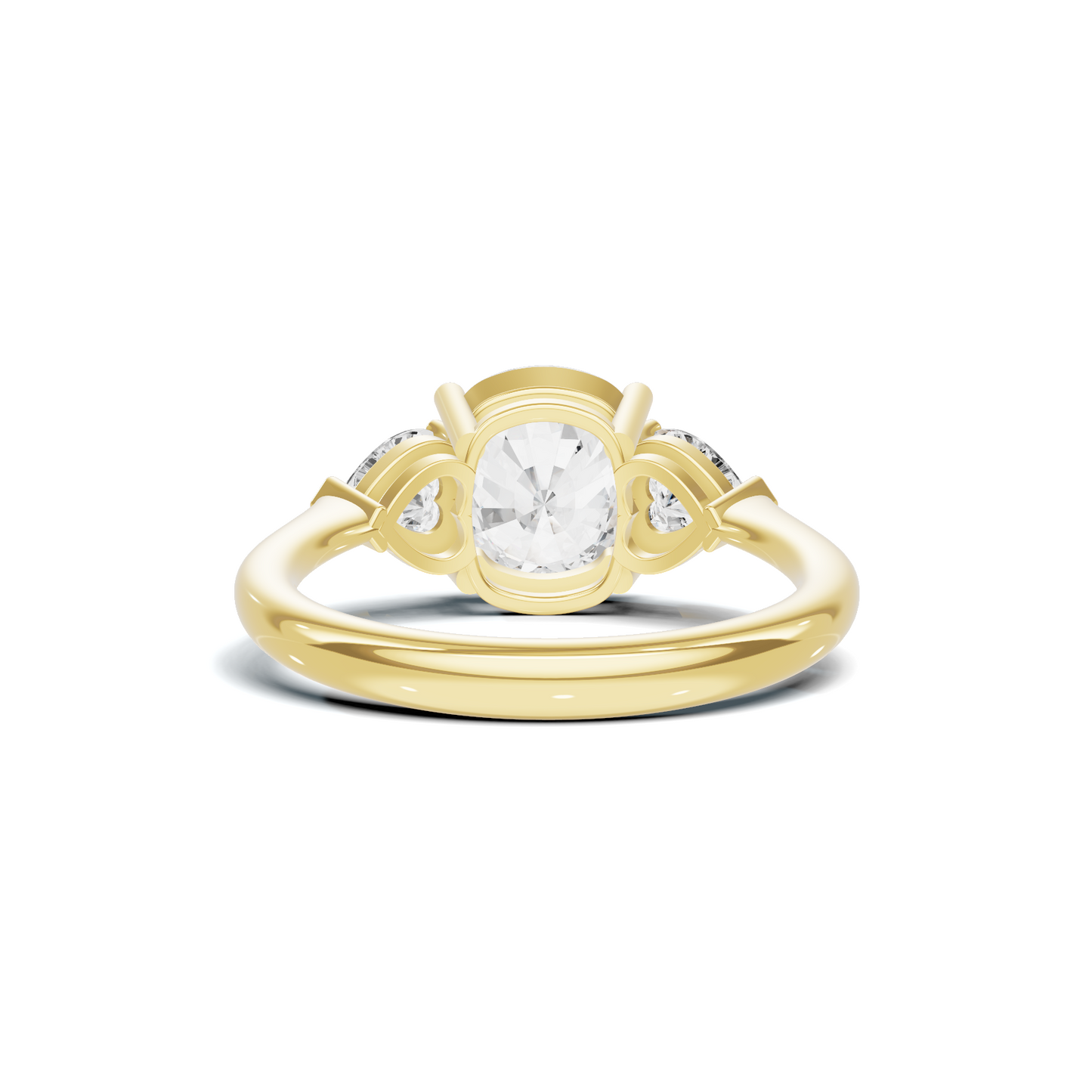 Three Stone Heart Ring