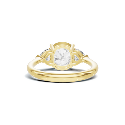 Three Stone Heart Ring