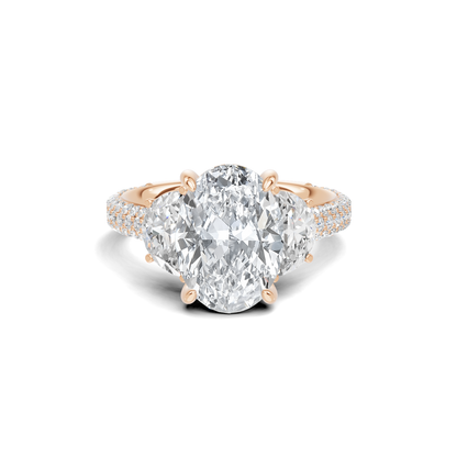 Three Stone Pave Ring