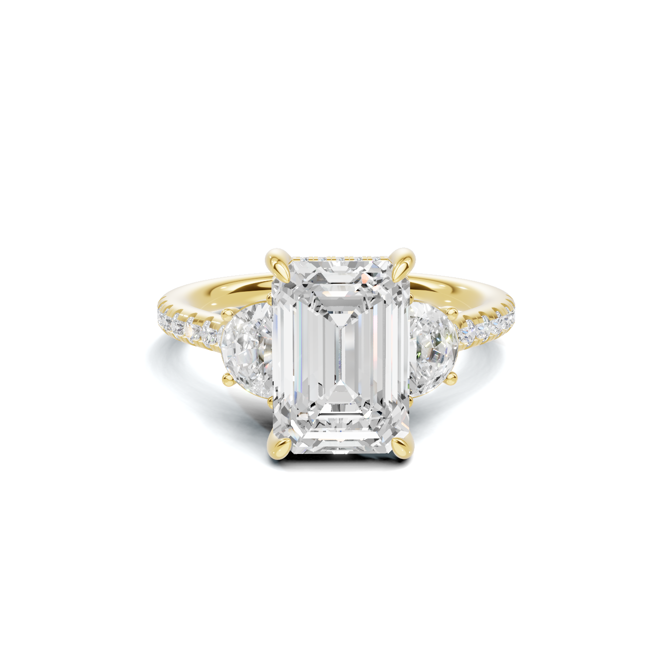 Three Stone Side Ring