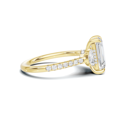 Three Stone Side Ring