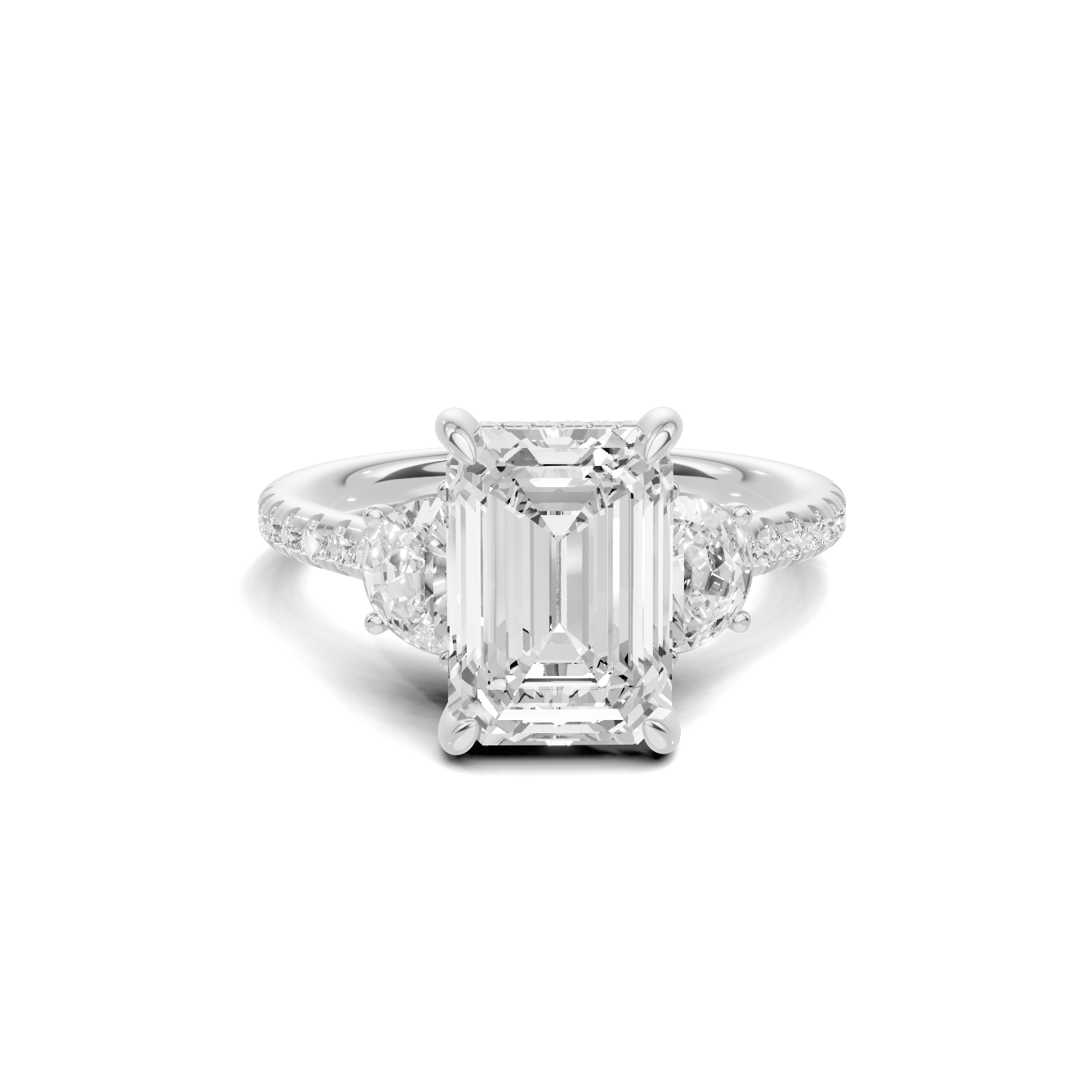 Three Stone Side Ring