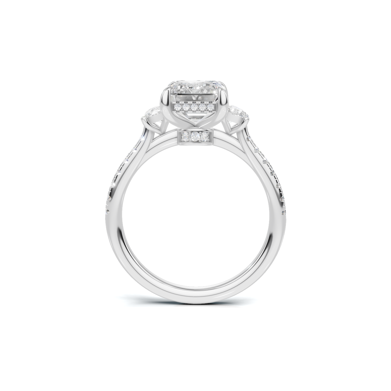 Three Stone Side Ring
