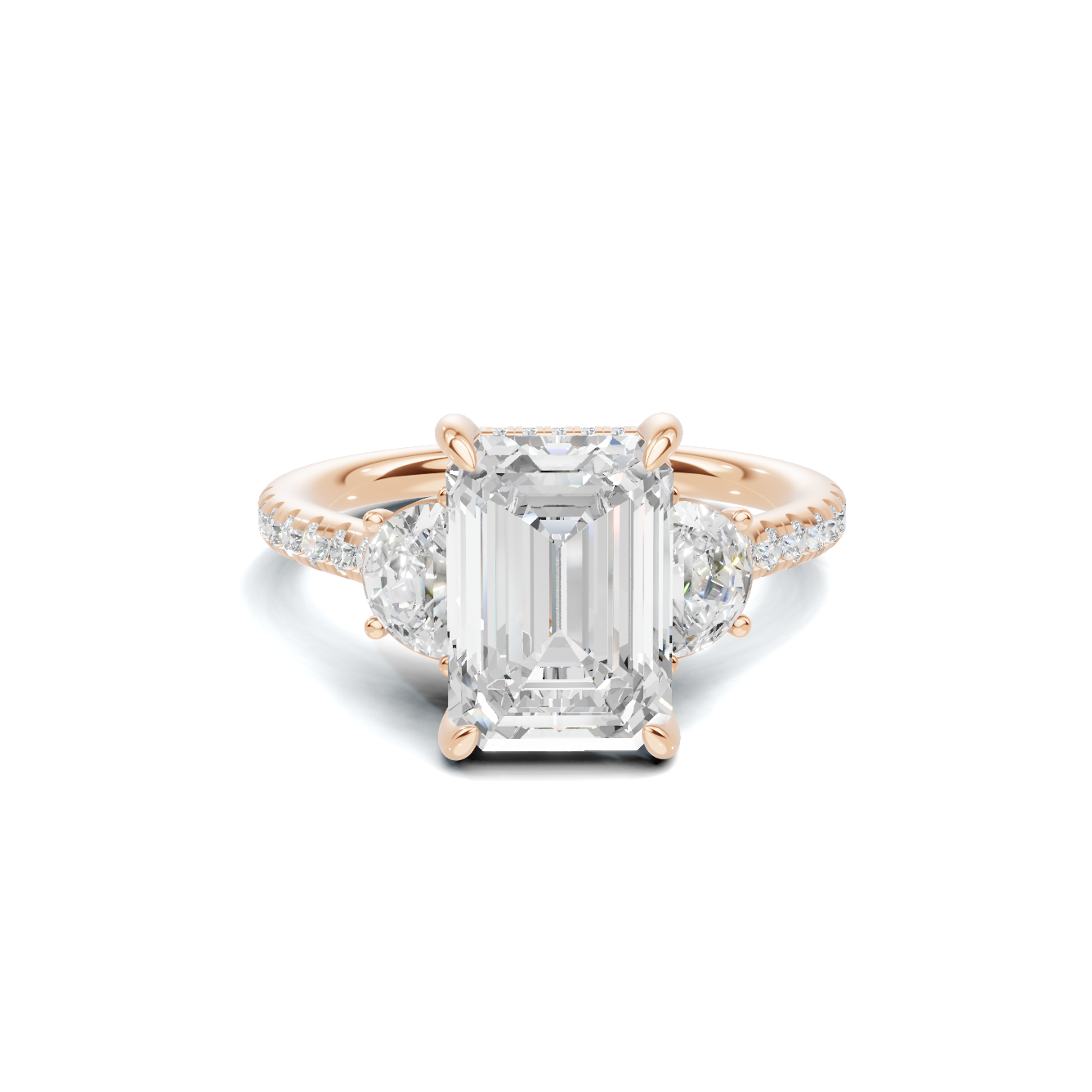 Three Stone Side Ring