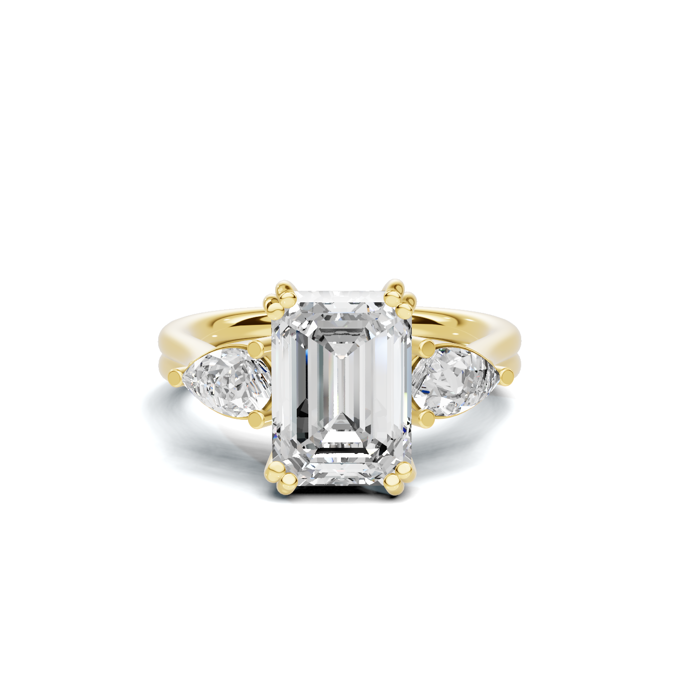 Three Stone Teardrop Ring