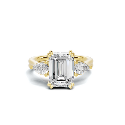 Three Stone Teardrop Ring