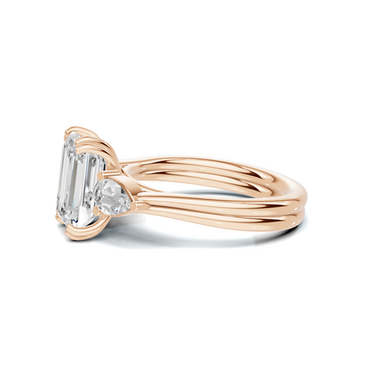 Three Stone Teardrop Ring