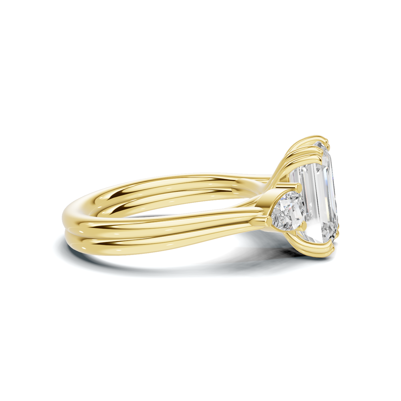 Three Stone Teardrop Ring