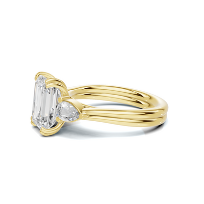 Three Stone Teardrop Ring