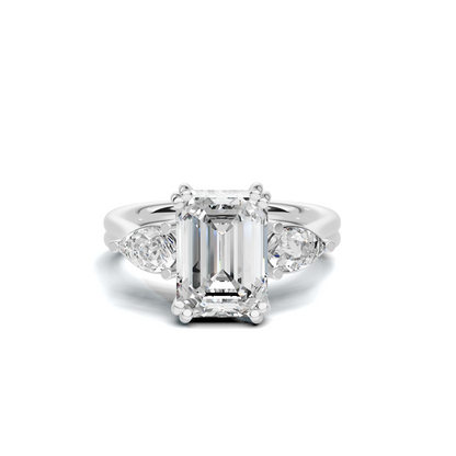 Three Stone Teardrop Ring
