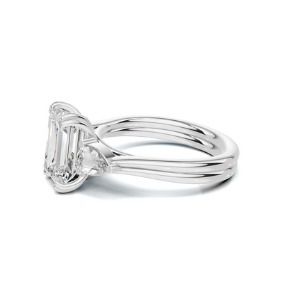 Three Stone Teardrop Ring