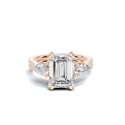 Three Stone Teardrop Ring