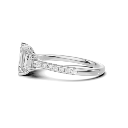 Three Stone Trapezoid Ring