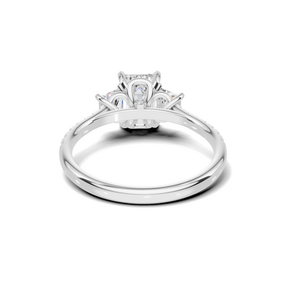 Three Stone Trapezoid Ring