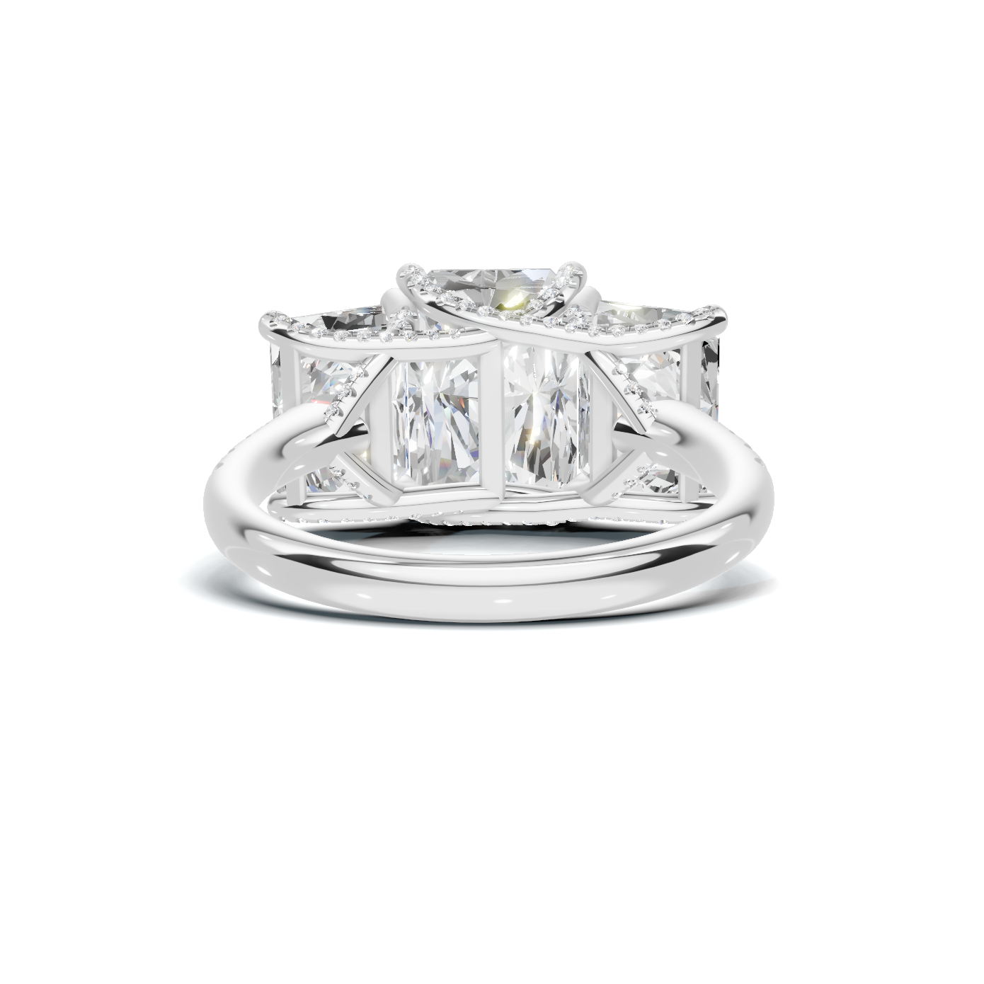 Triple Stone Accented Ring