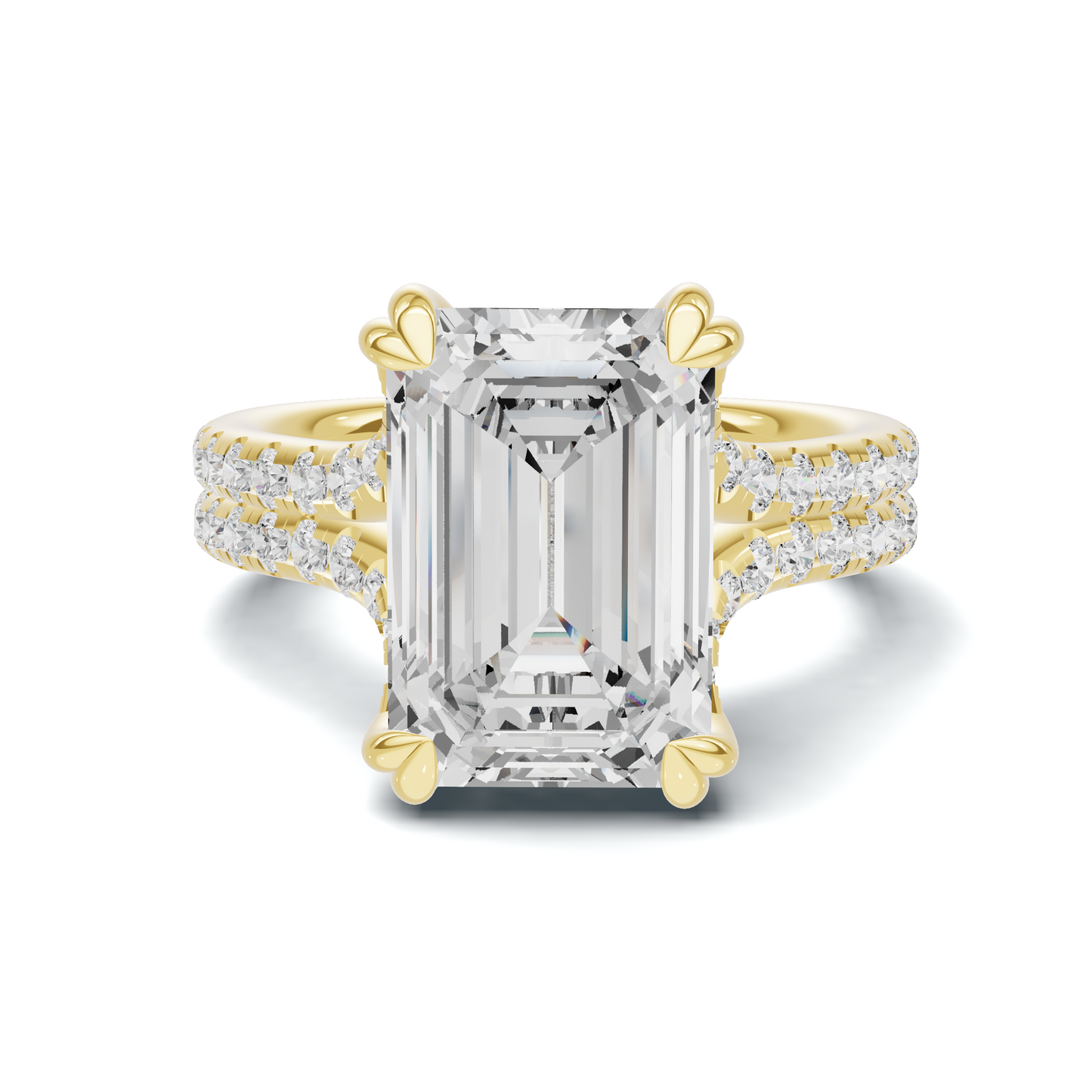 Twisted Heart Prong Ring